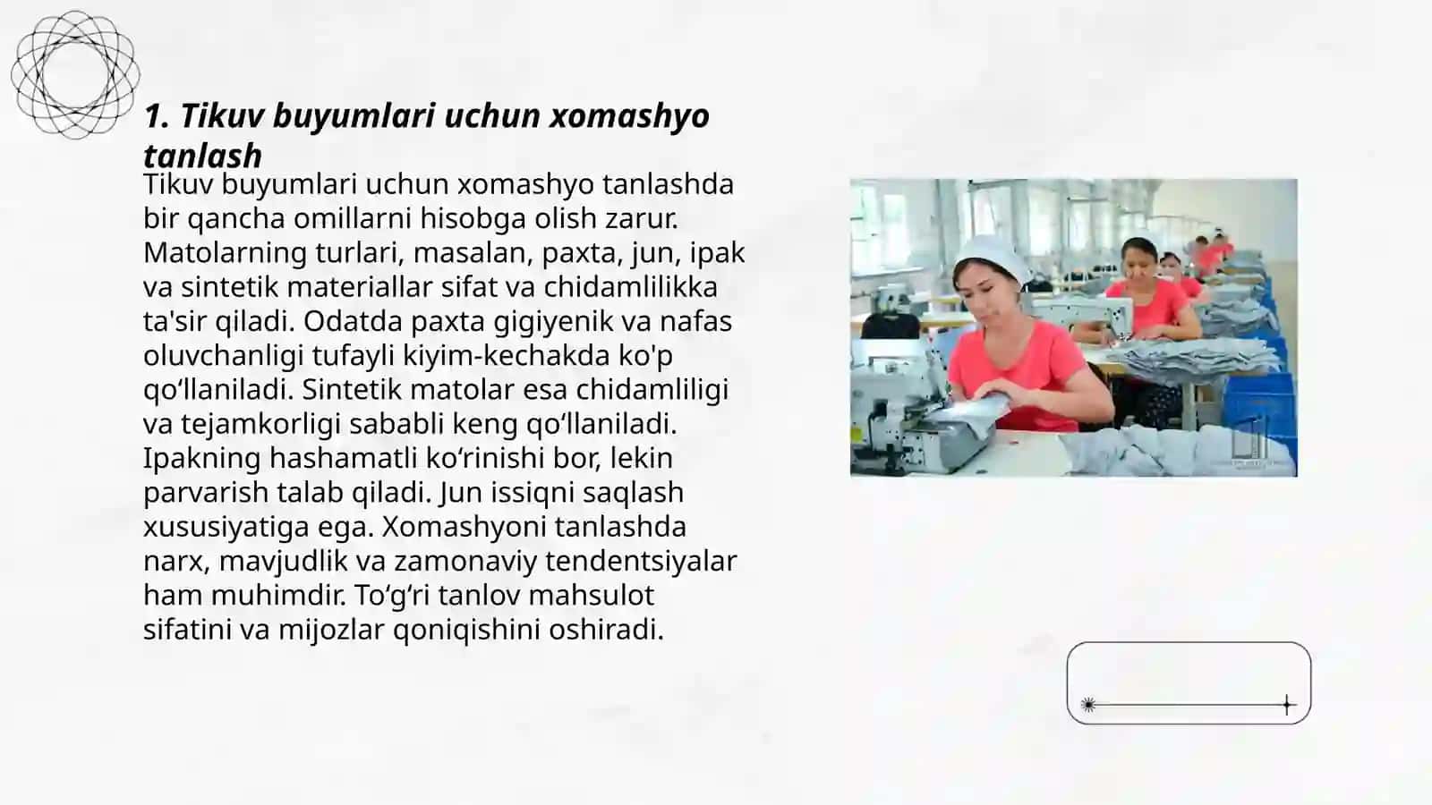 Tikuv buyumlarni ishlab chiqaradigan texnologik jarayonlarni loyihalash 3