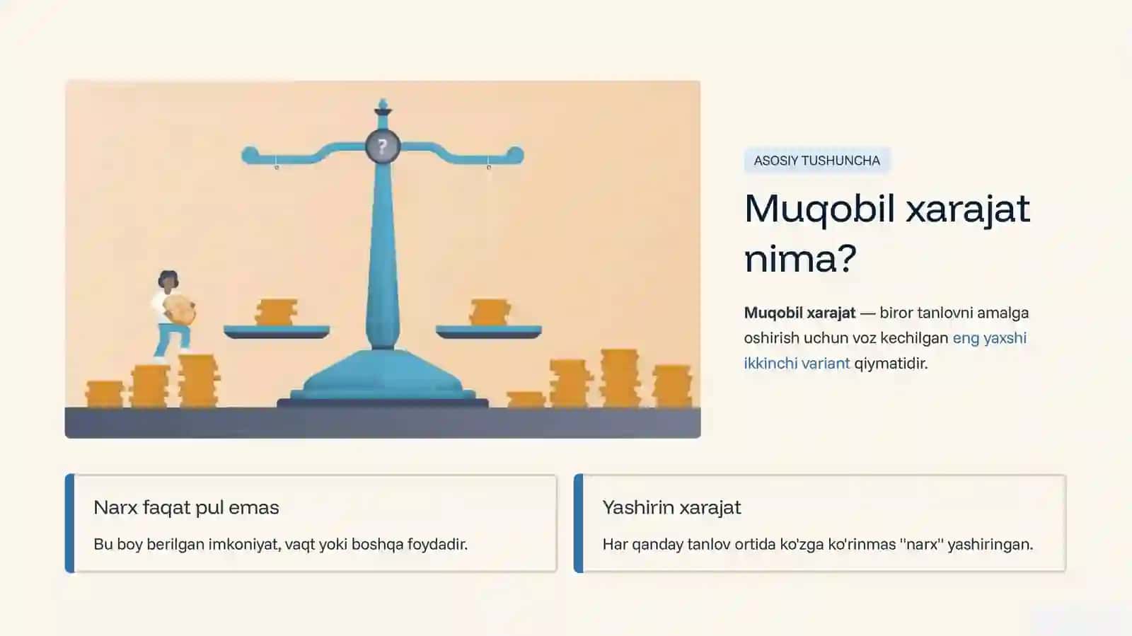 Iqtisodiy tanlov va muqobil xarajatlar slayd 3