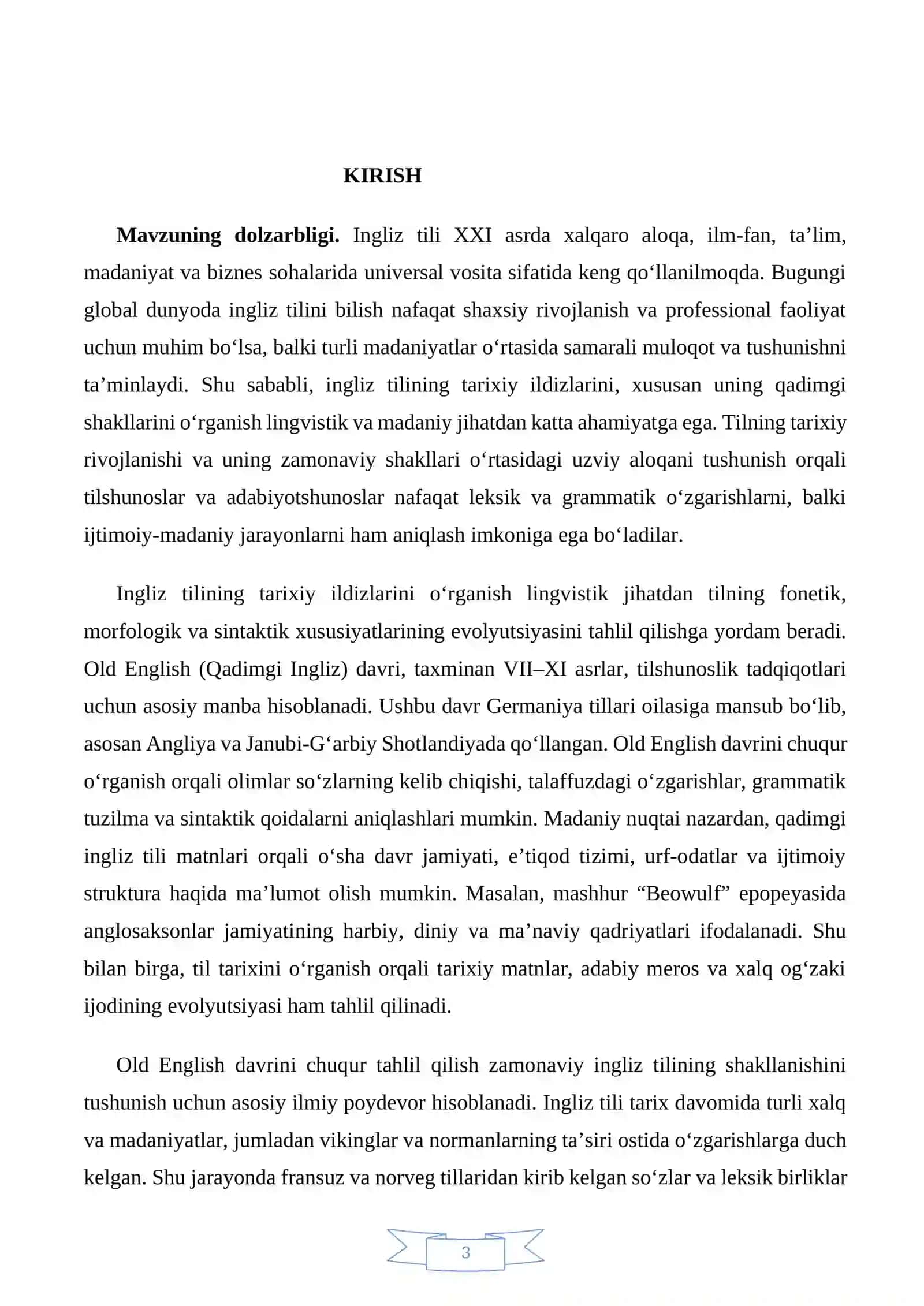 Ingliz tilining kelib chiqishi va Old English davri xususiyatrlari 3