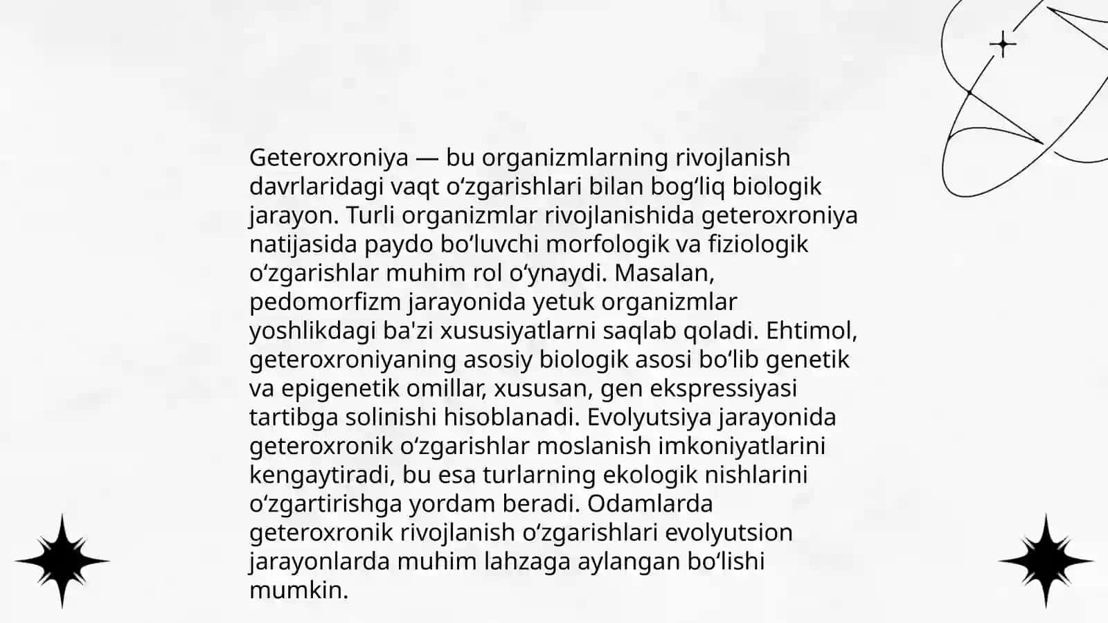 O’sish va rivojlanish geteroxroniyasi 3