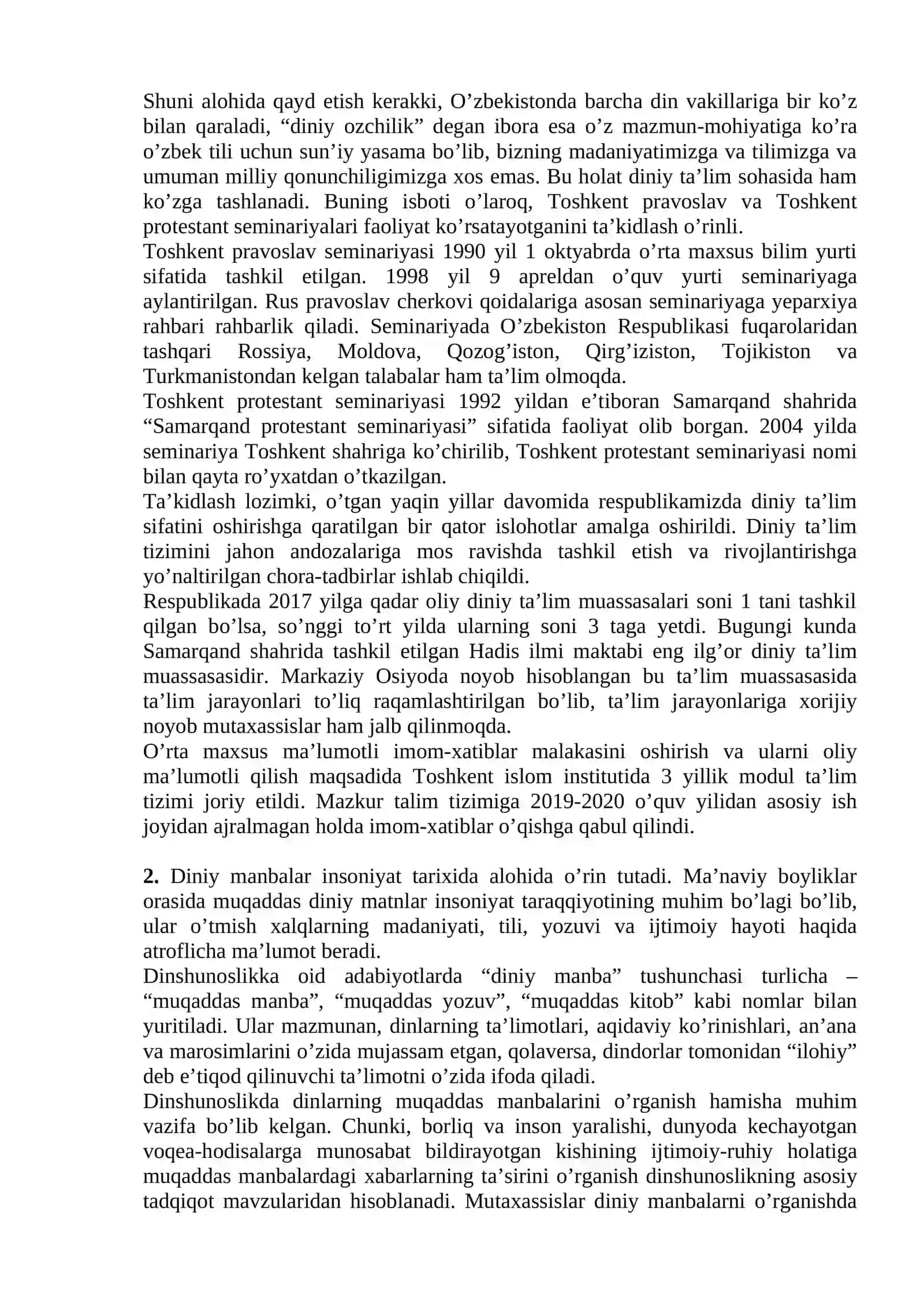 15-mavzu. Dun’yoviy va diniy bilimlar mutanosibligini ta’minlashning ahamiyati 3