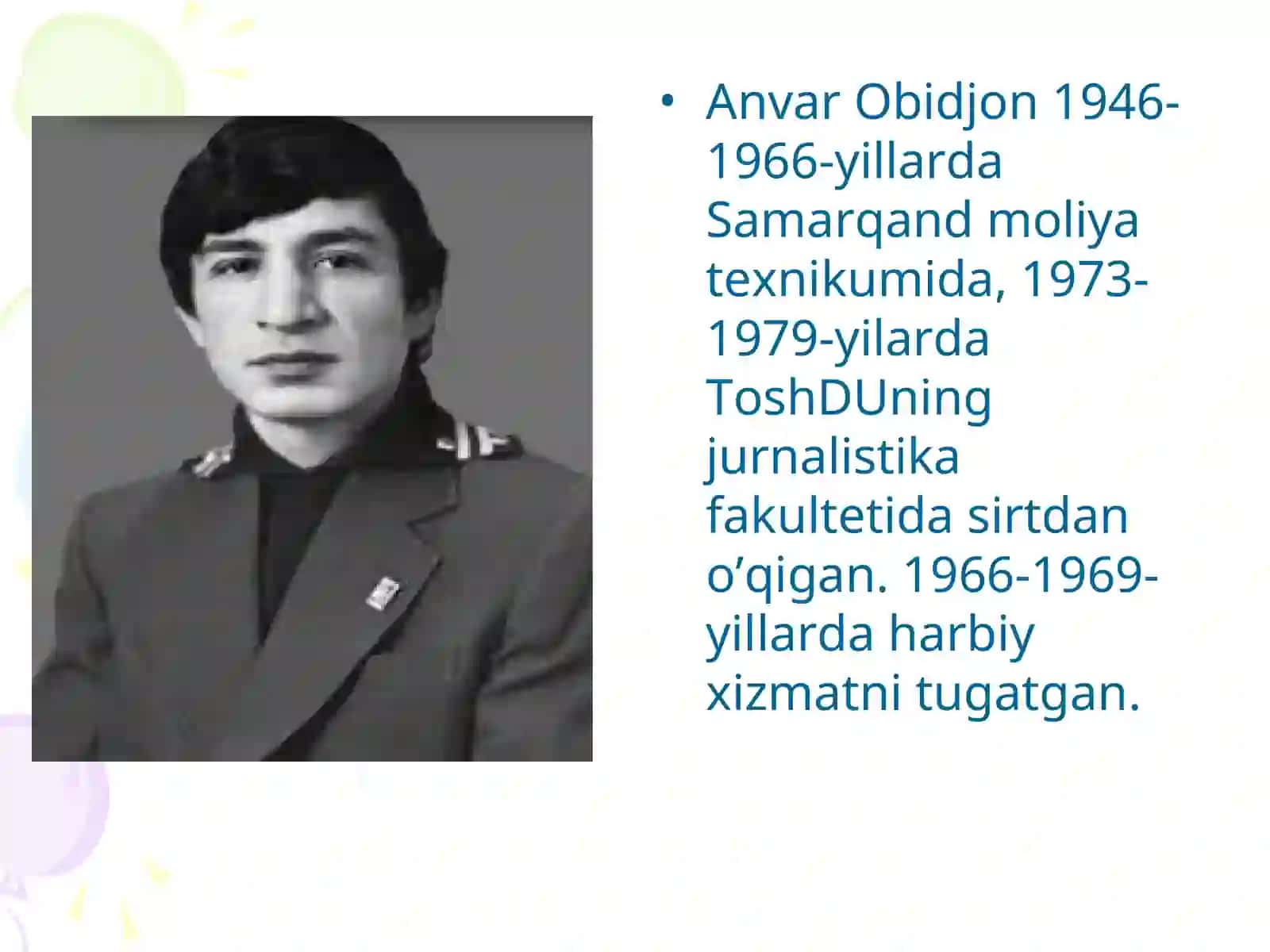 Anvar Obidjon hayoti va ijodi 3