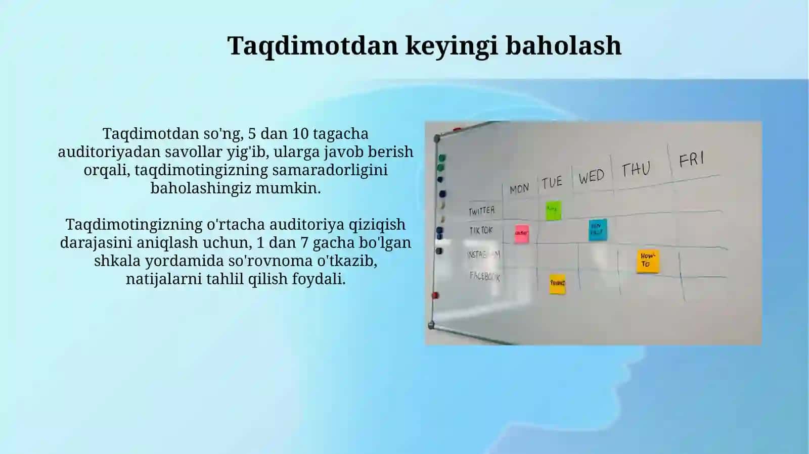 Taqdimot tayyorlash va taqdim etish usul va vositalari 3