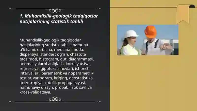 Muhandislik-geologik tadqiqotlar natijalarining statistik tahlili 3