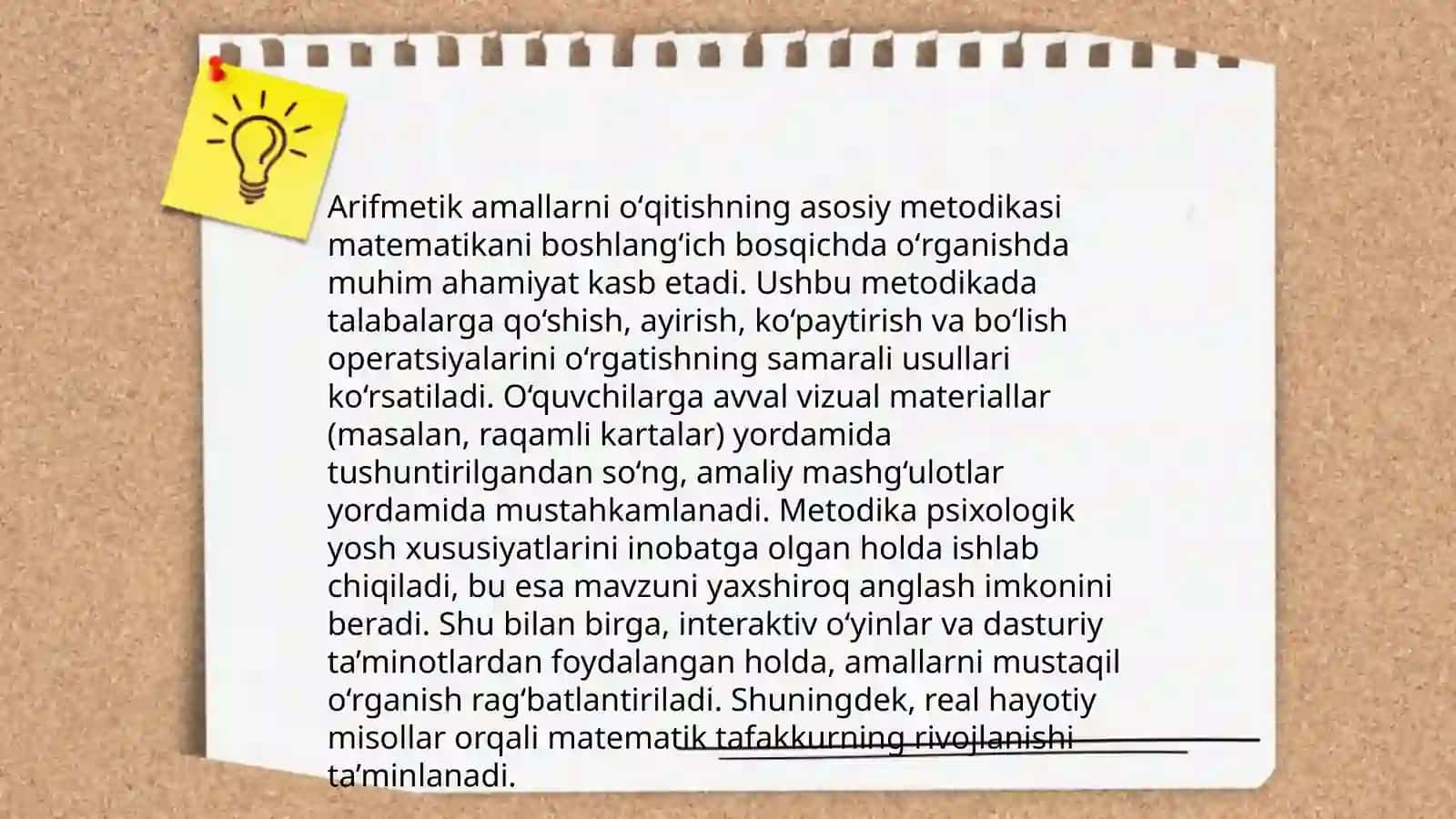 Arifmetik amallar bajarish metodikasi 3