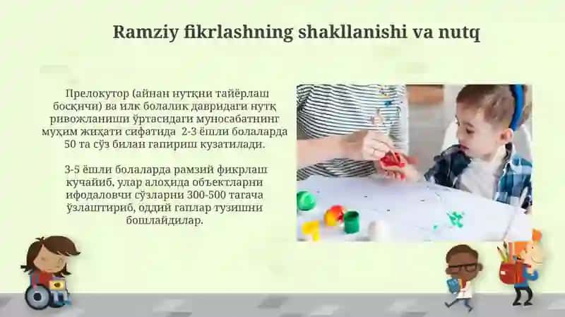 Maktabgacha yosh jarayonida bilish jarayonlari va nutqning rivojlanishi 3