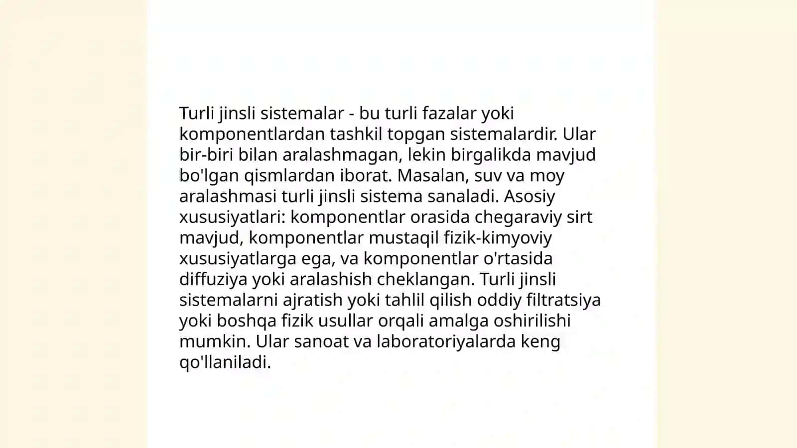 Turli jinsli sistemalarni ajratish 3
