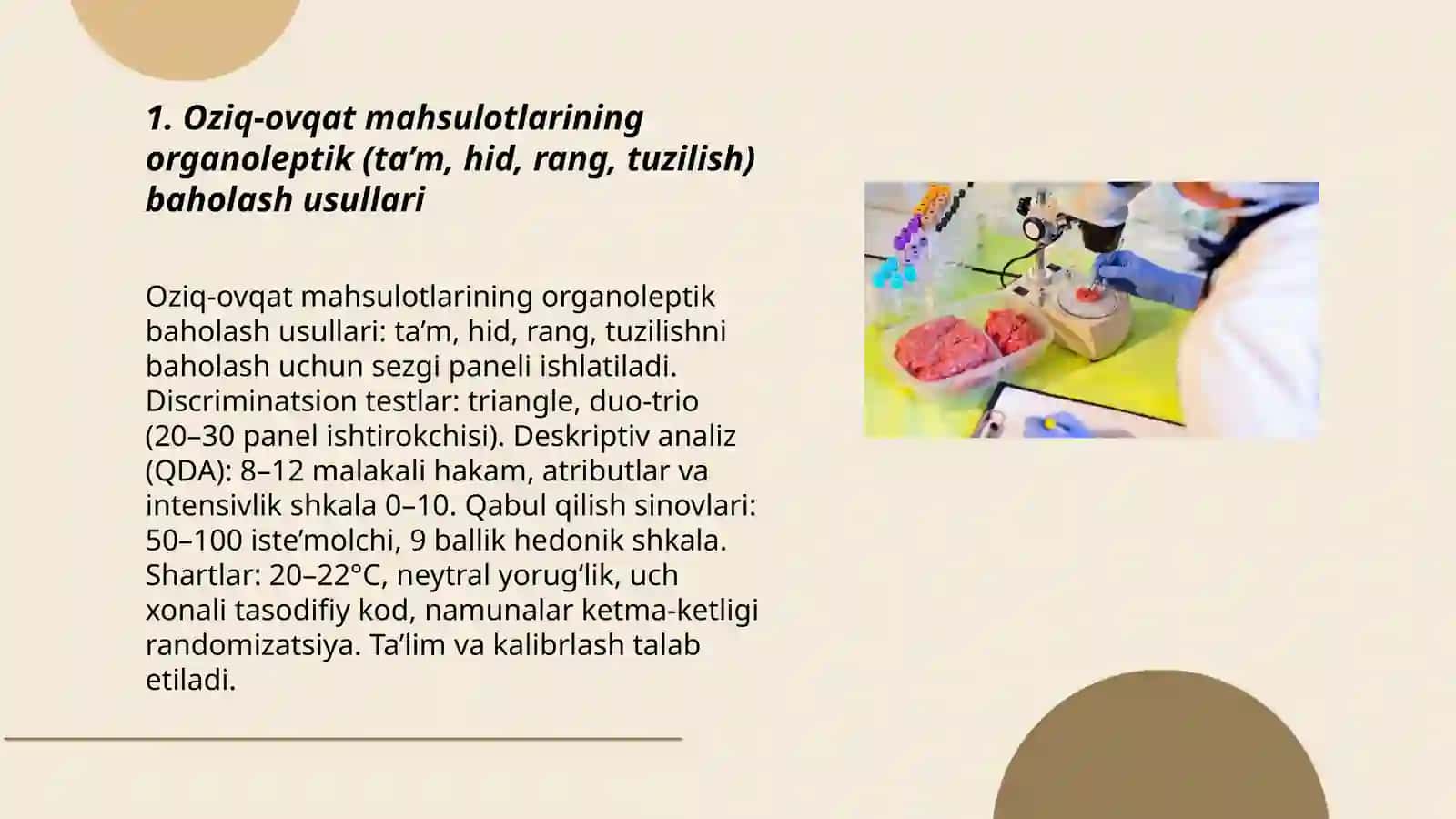 Oziq-ovqat mahsulotlarining to'la sifatligini tekshirish 3