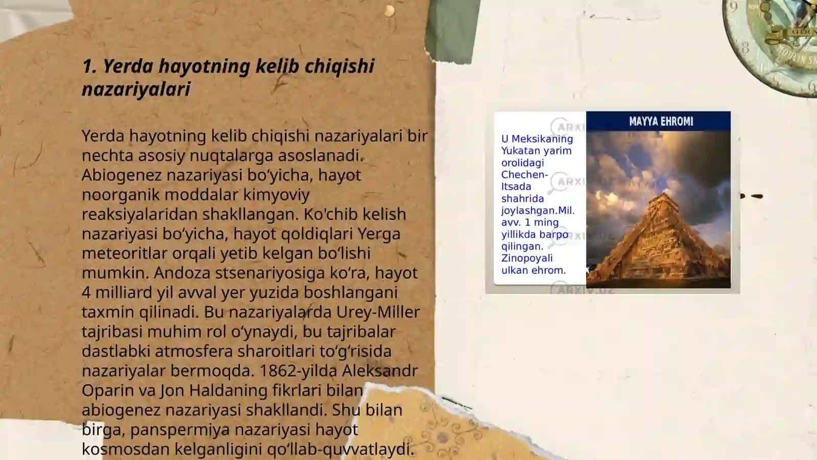 Yerda hayotning paydo boʻlishi 3