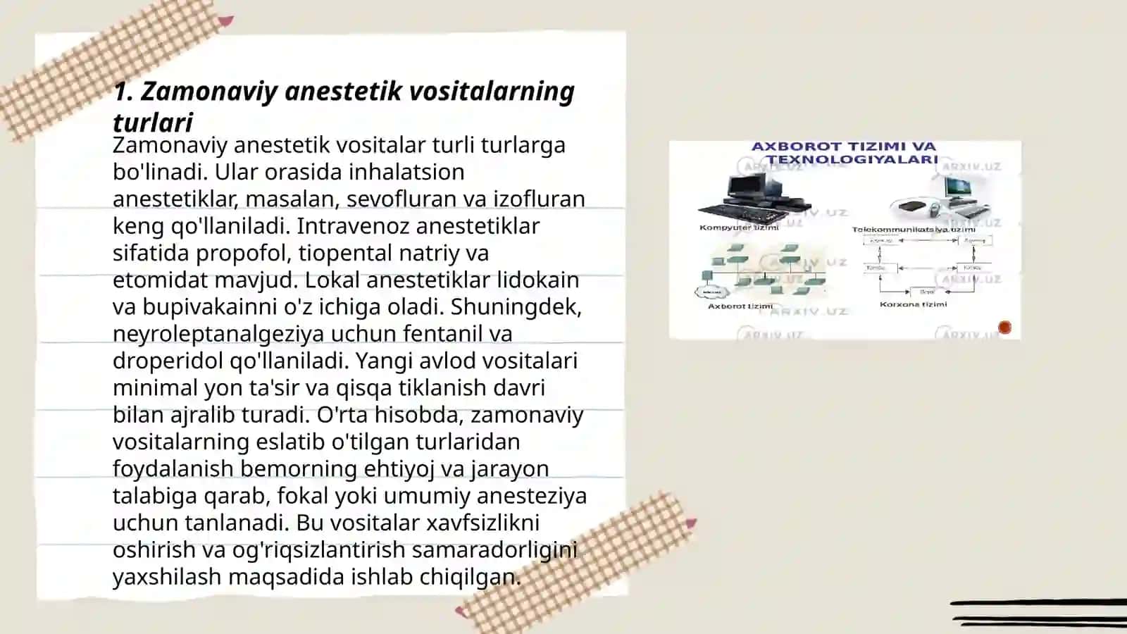 Zamonaviy anestetik vositalar 3