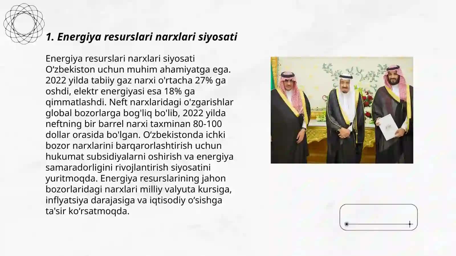 Energiya resurslari narxlari siyosati 3