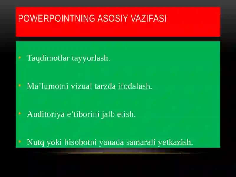 Pover point dasturi haqida 3