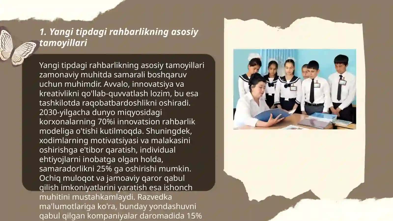 Yangi tipdagi rahbar va uning ish vaqti samaradorligi 3