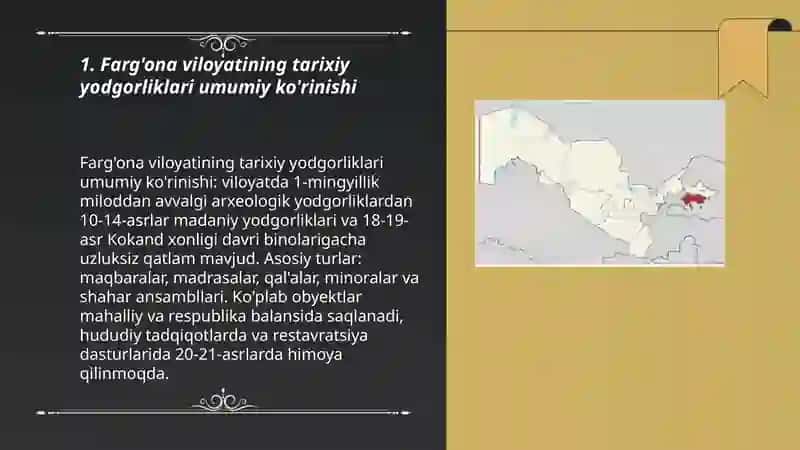 Farg'ona viloyatining tarixiy yodgorliklari umumiy ko'rinishi 3