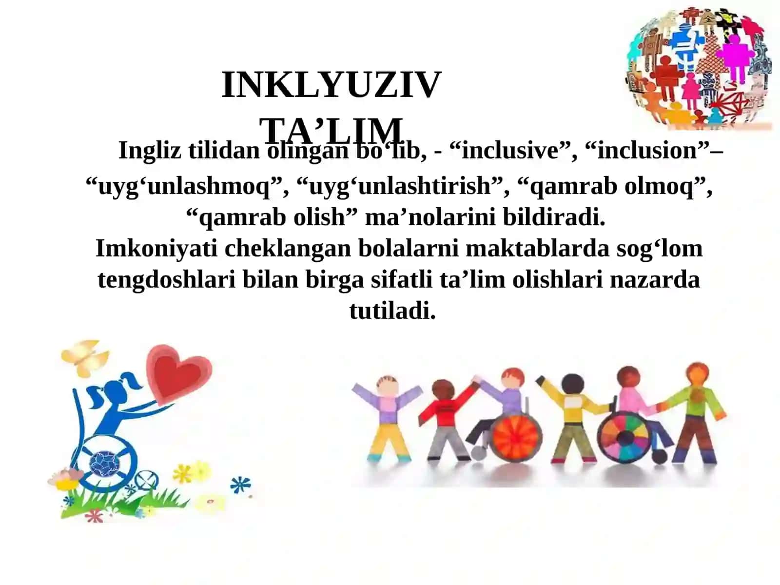 INKLYUZIV TA’LIMDA O‘QUV-TARBIYA JARAYONINI TASHKIL ETISH ASOSLARI 3