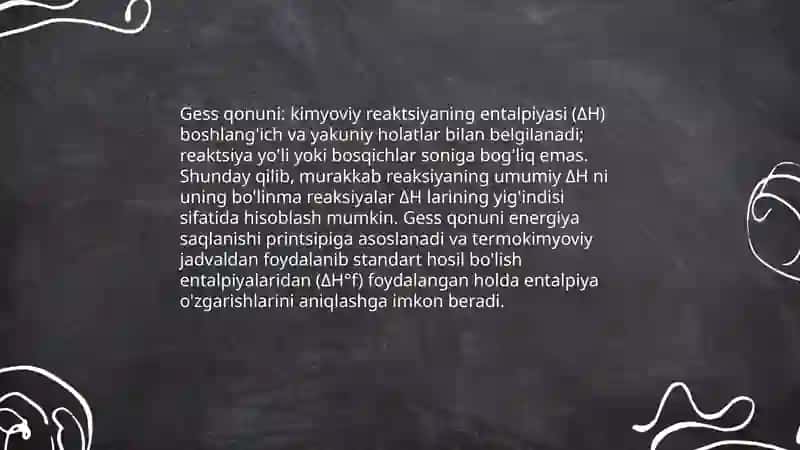 Gess qonuni va undan kelib chiqadigan xulosalar 3