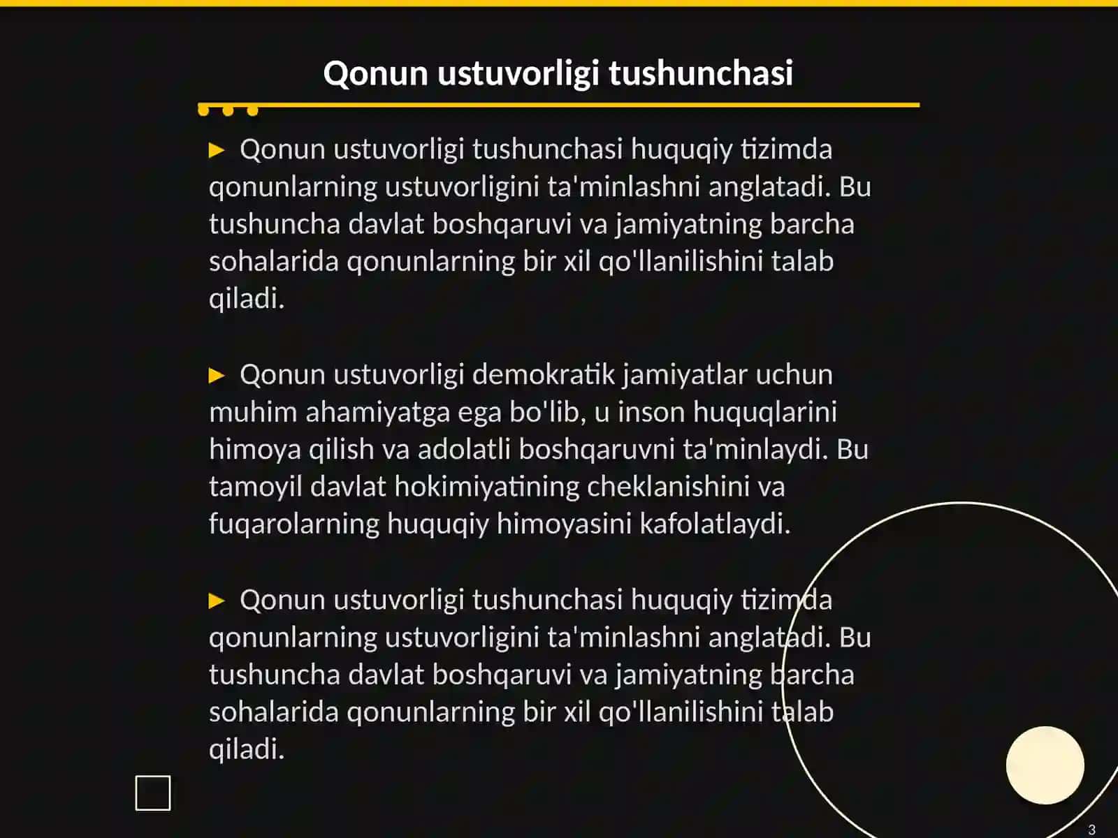 Qonun ustuvorligi ta'minlashning asosiy mezonlari 3