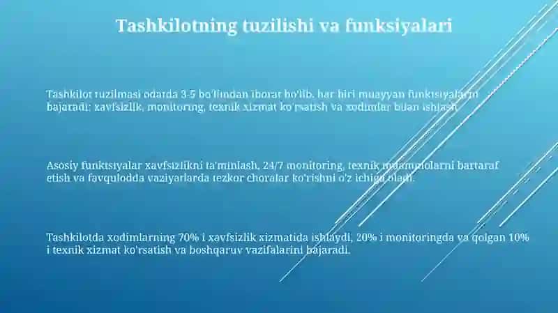 Qorovul Va ichki hizmatni tashkel etish va uni utash 3