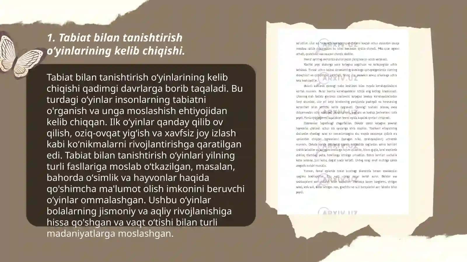 Tabiat bilan tanishtirish oʻyinlari 3
