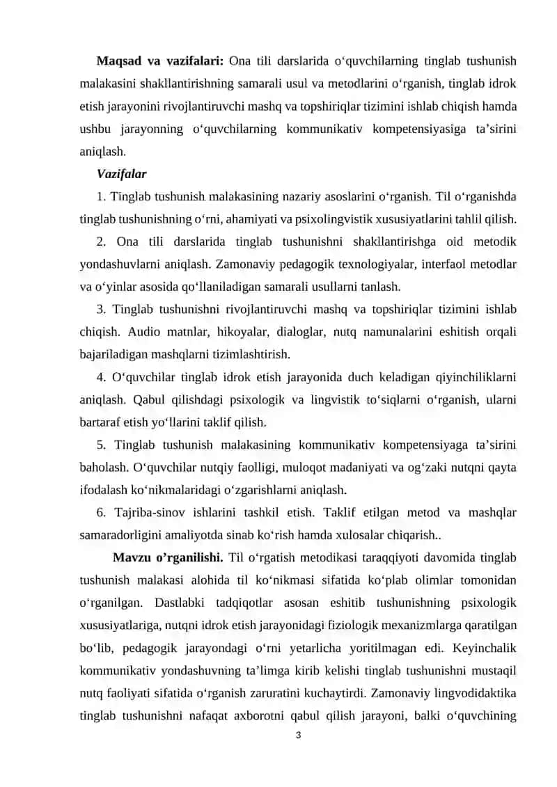 Tinglab tushunish malakasi 3