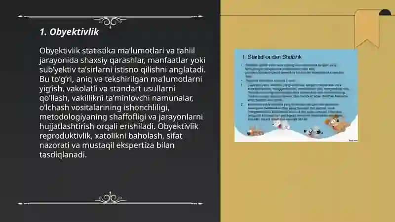 Statistika oldiga qoʻyilgan talablar 3