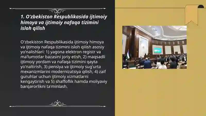 O'zbekiston Respublikasida Ijtimoiy Himoya va Ijtimoiy Nafaqa Tizimini Ishloh Qilish 3