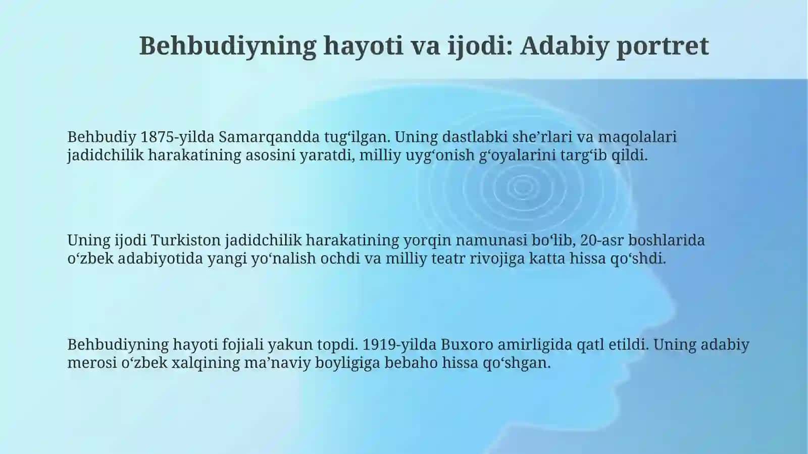 Mahmudxoʻja Behbudiy asarlarda adabiyotdagi oʻrni 3