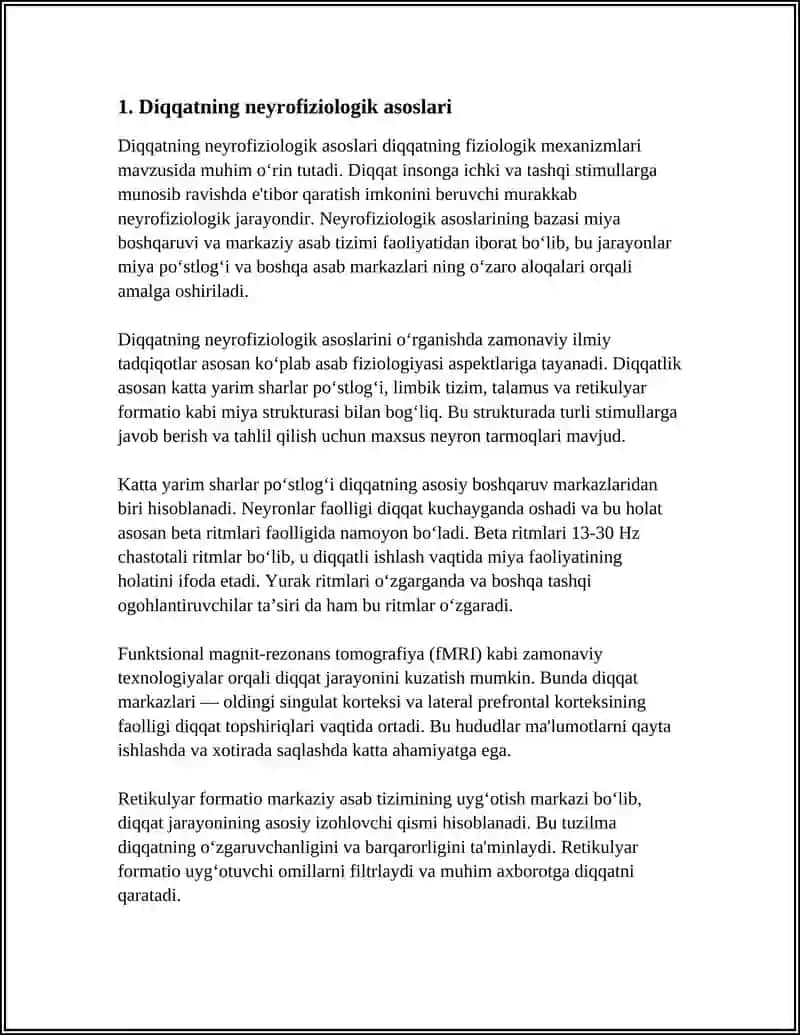 DIQQATNING FIZIOLOGIK MEXANIZMLARI 3
