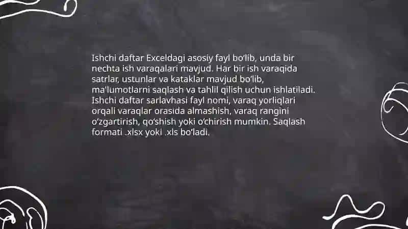 Ishchi daftar Exceldagi asosiy fayl 3