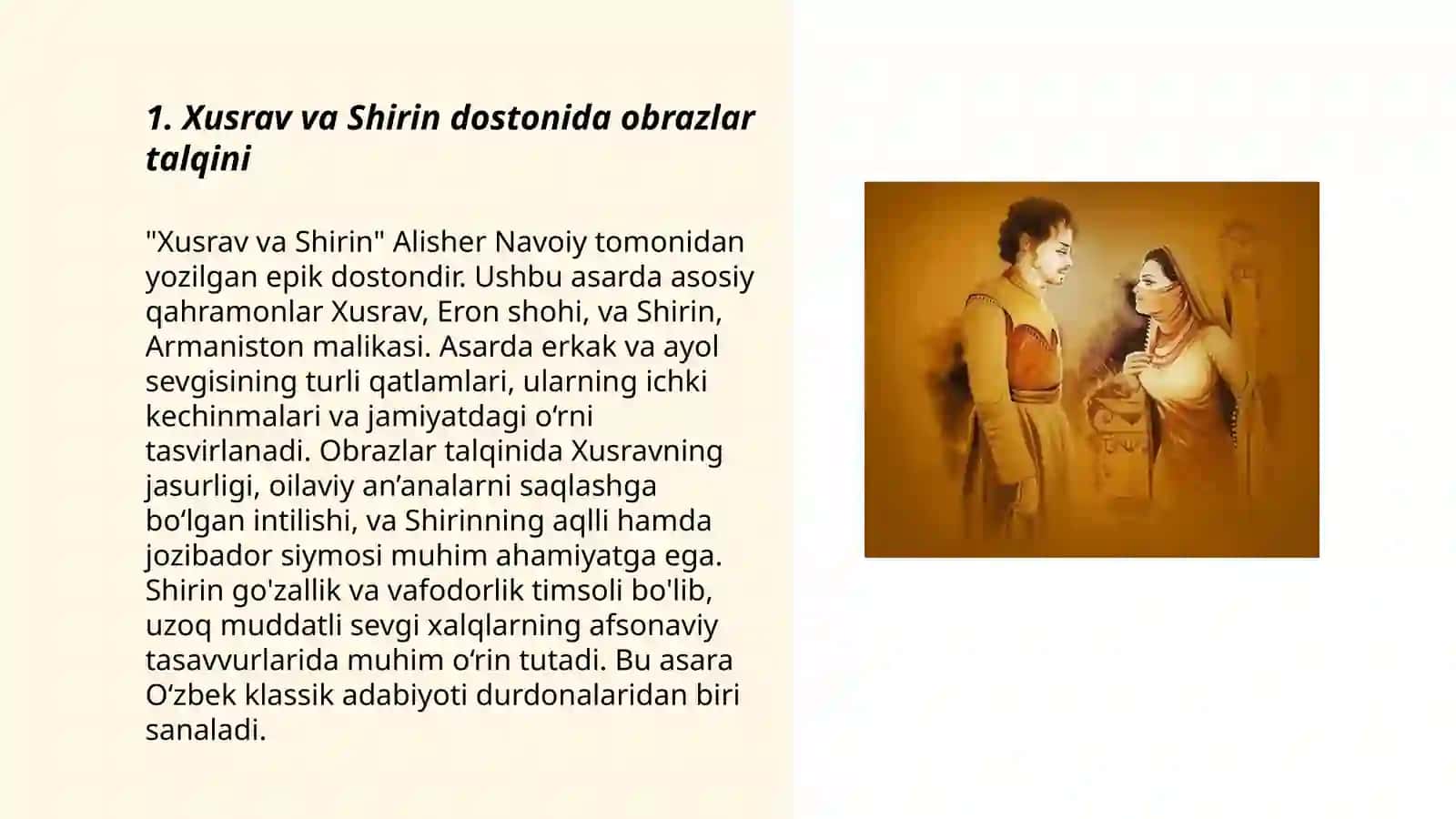 Xusrav va Shirin dostonida obrazlar talqini 3
