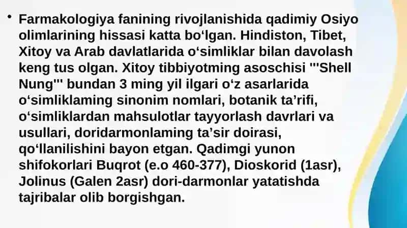 Umumiy farmakalogiya 3
