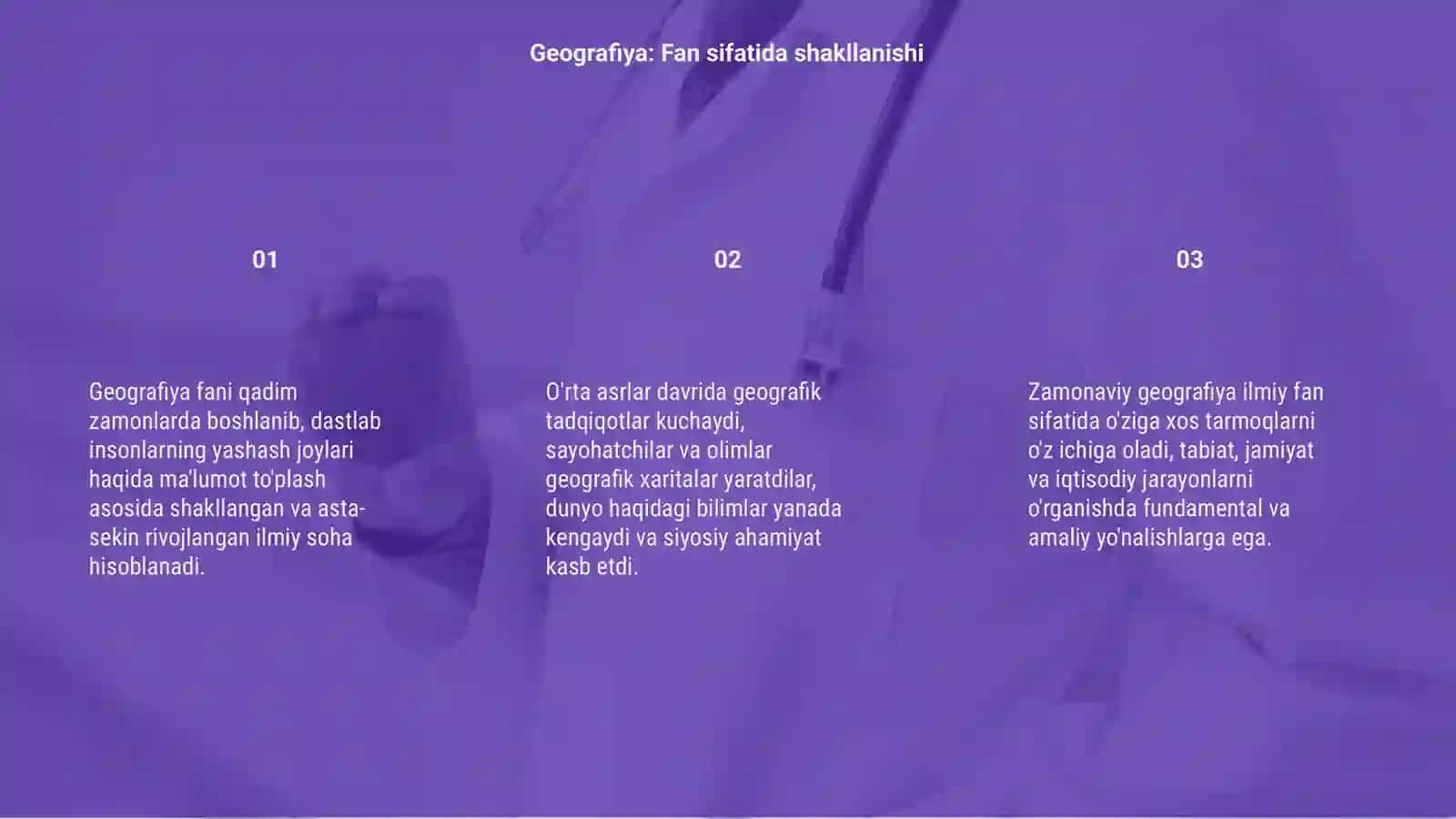 Geografiya fanining rivojlanish bosqichlari 3