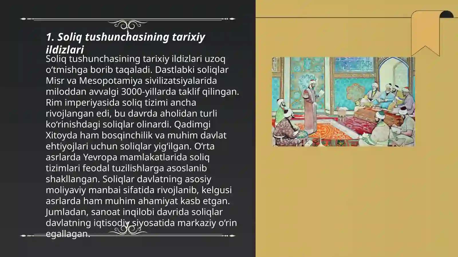 Soliq tushunchasining tarixiy ildizlari 3