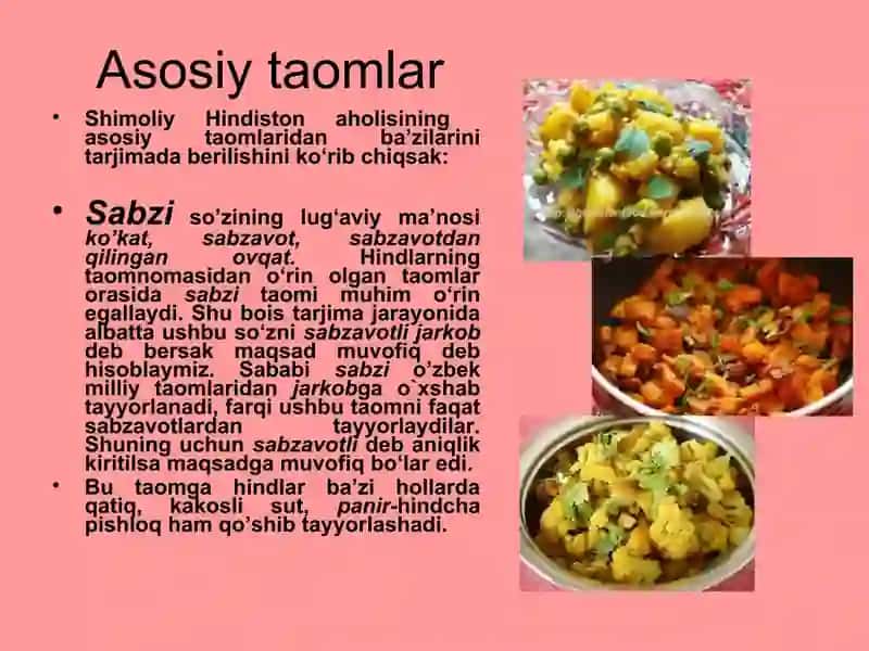 Hind taomlari nomlarining badiiy tarjimada berilishi 3