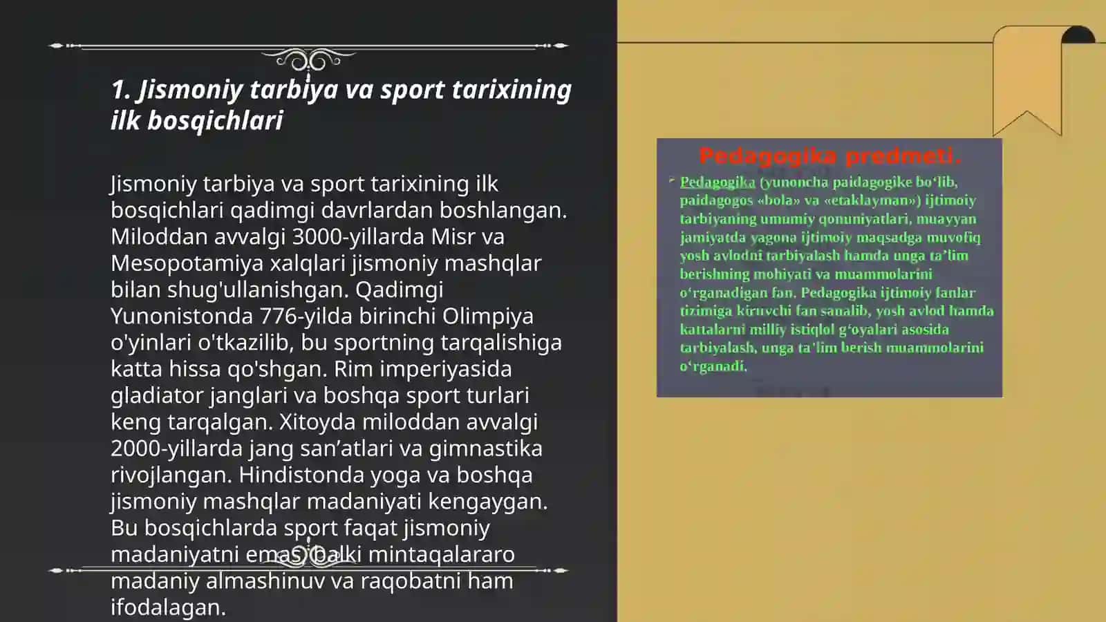 Jismoniy tarbiya va sport ta'limining paydo bo'lishi va rivojlanish bosqichlari 3