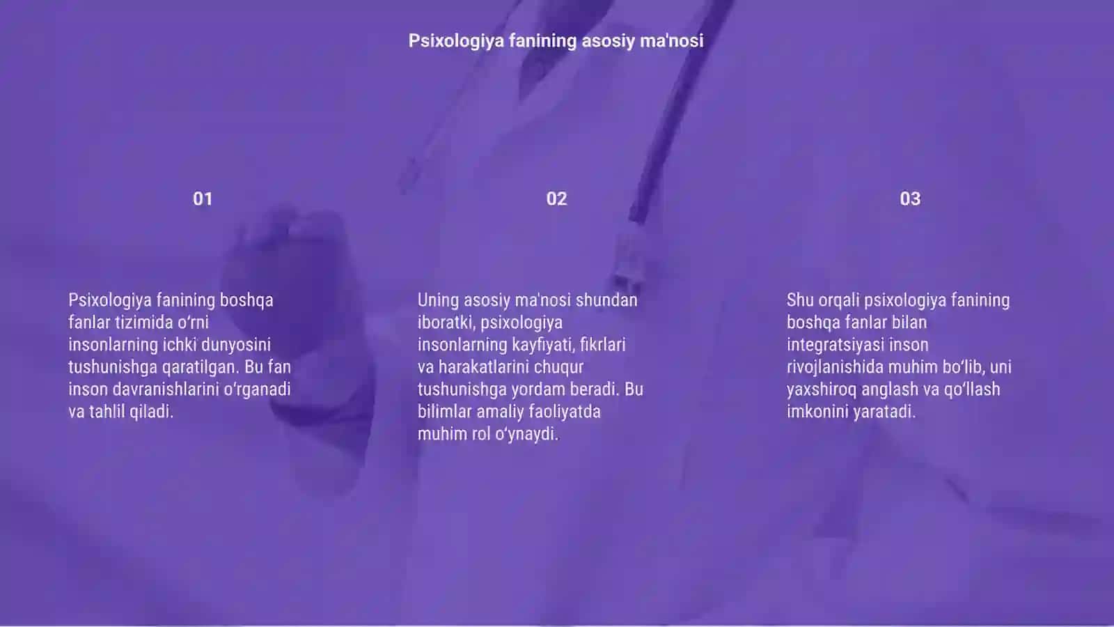 Psixologiya fanining boshqa fanlar tizimida tutgan o'rni 3