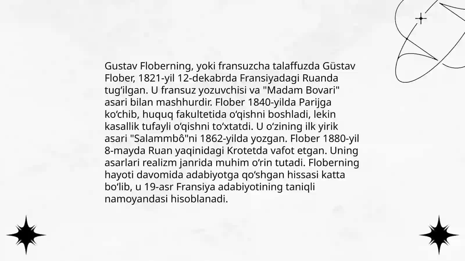 Gustav Flober hayoti va ijodi 3