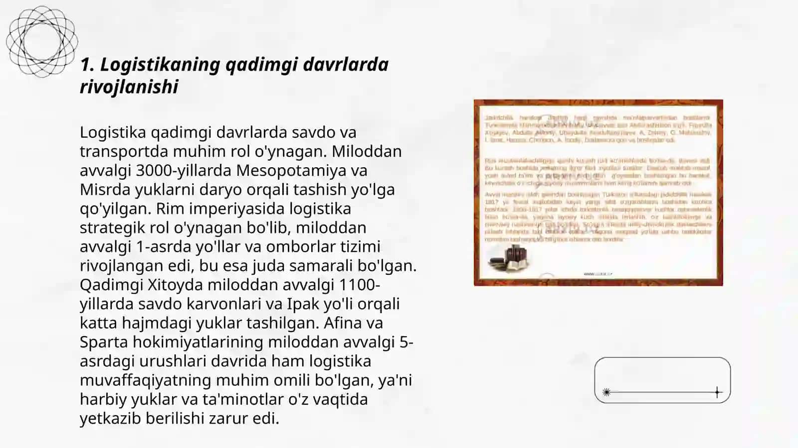 Logistikaning rivojlanish tarixi 3