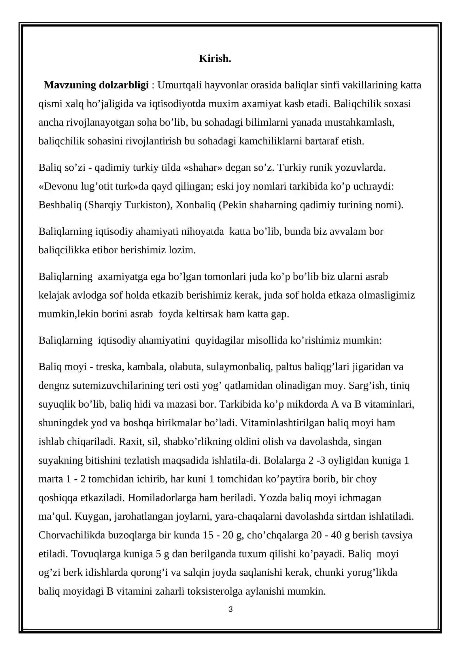 Baliqchilik xo’jalikida baliq yetishtirish muommolari 3