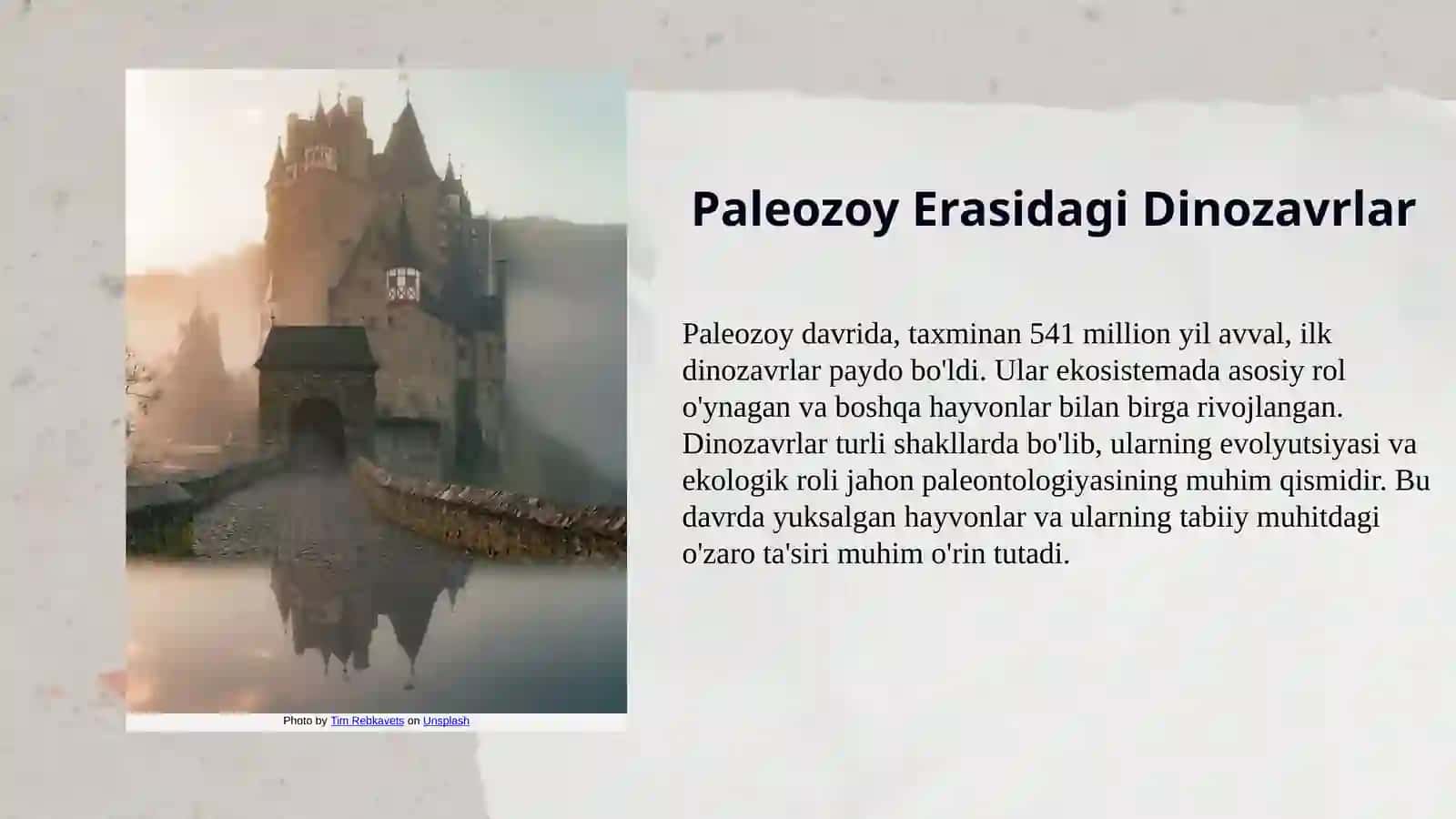 Paleozoy mezozoy va kalyazoy erasidagi hayot 3
