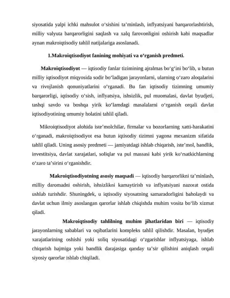 Makroiqtisodiyot fanining predmeti va ob’ekti, tadqiqot usullari 3