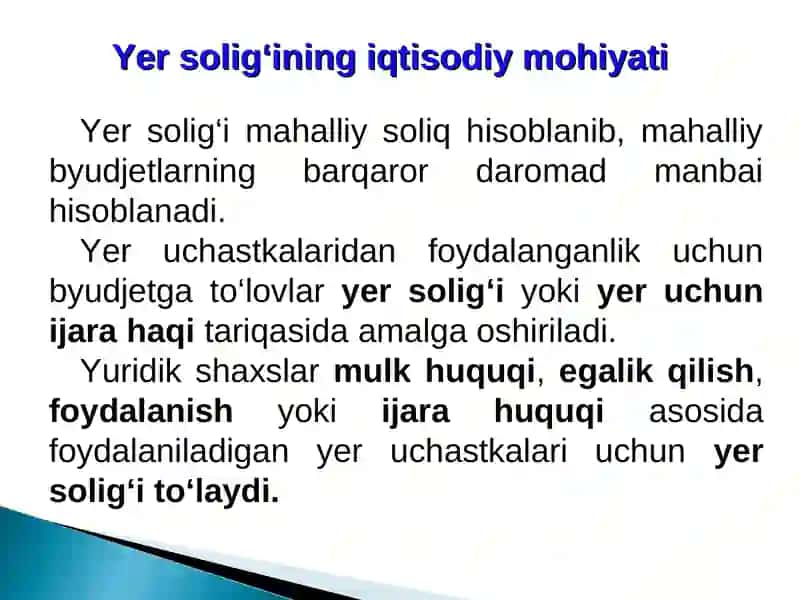 YURIDIK SHAXSLARDAN OLINADIGAN YERSOLIG‘I 3