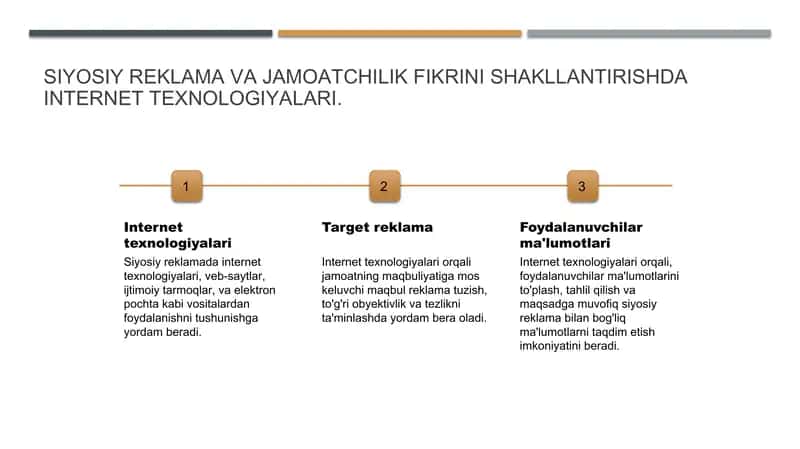 Siyosiy reklama va jamoatchilik fikrini shakllantirish texnologiyalari 3