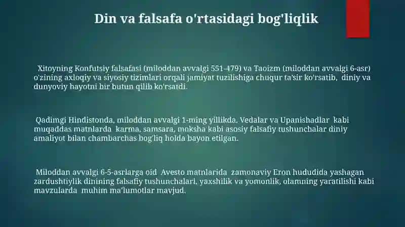 Qadimgi Sharqda asotiriy tasavvurlar va falsafiy bilimlarining paydo bolishi 3