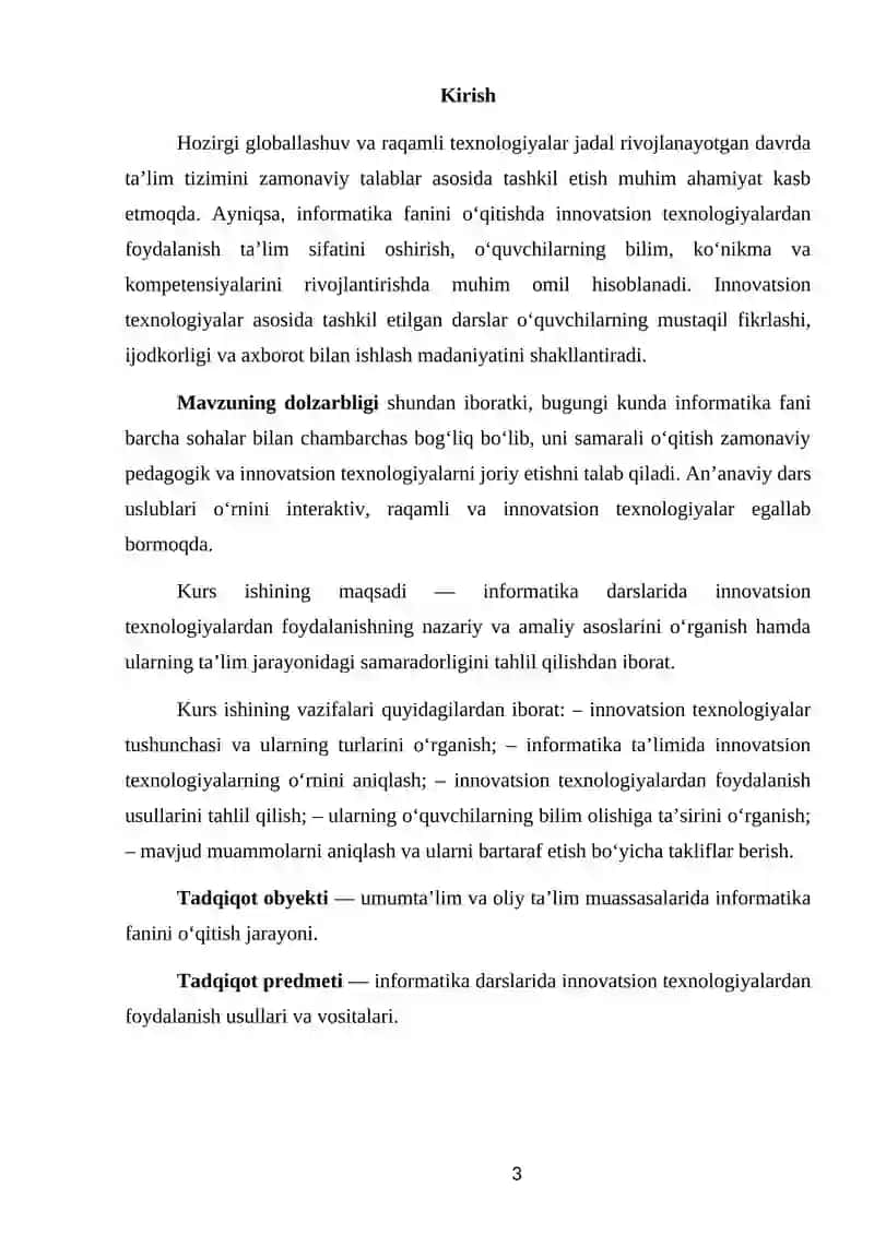Informatika darslarida innovatsion texnologiyalardan foydalanish 3