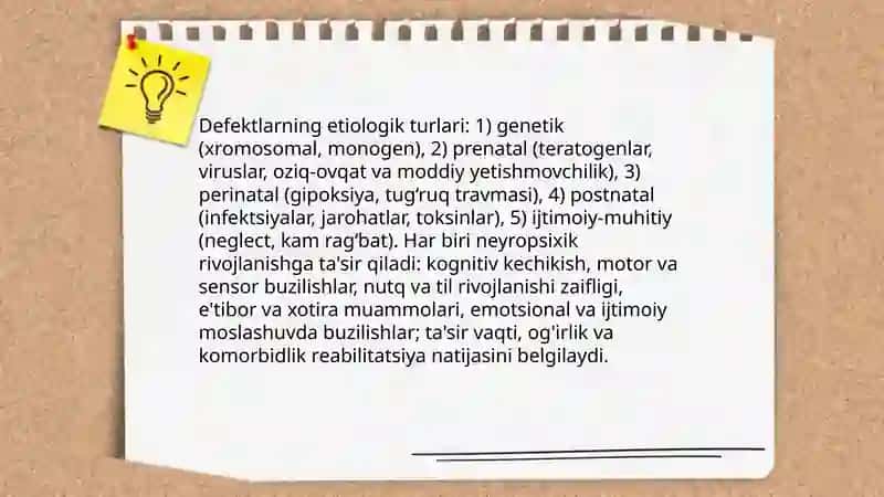 Turli xil etiologiyadagi nuqsoni bo’lgan ilk va maktabgacha yoshdagi bolalarda neyropsixik rivojlanishning o’ziga xos xususiyatlari 3