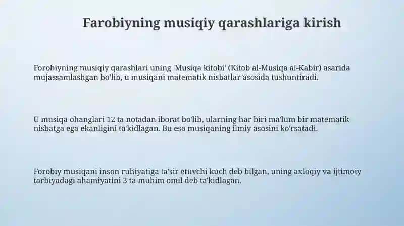 Farobiyning musiqiy qarashlari 3