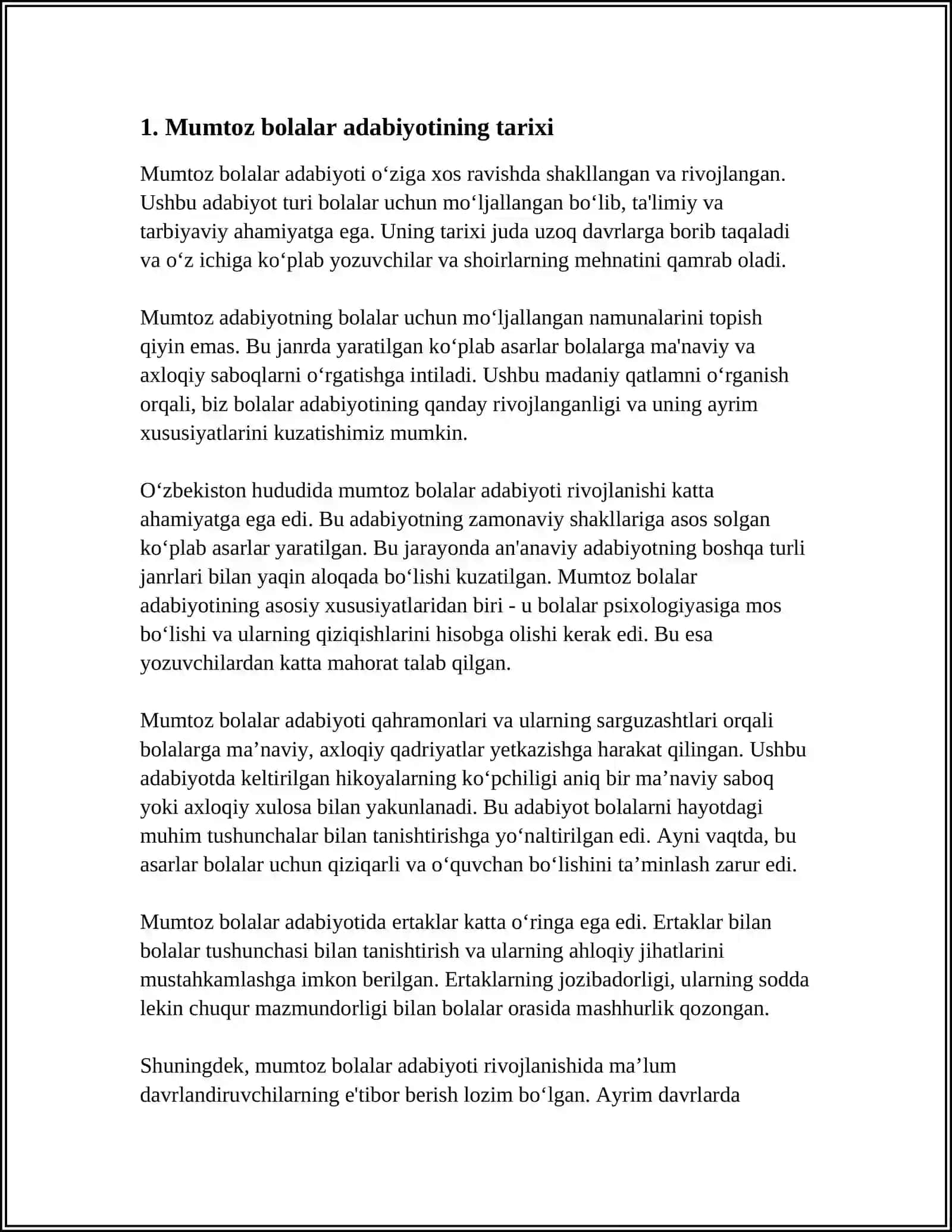 MUMTOZ BOLALAR KITOBXONLIGI VA UNING KO'RINISHLARI 3