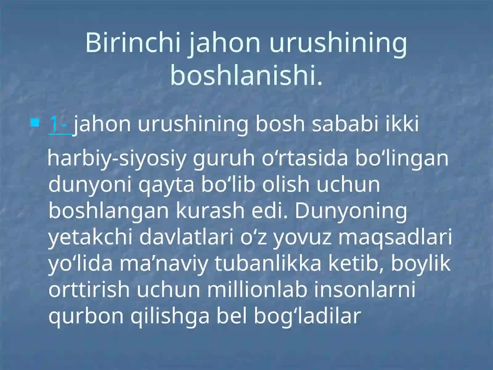 Birinchi jahon urushining boshlanishi va borishi 3