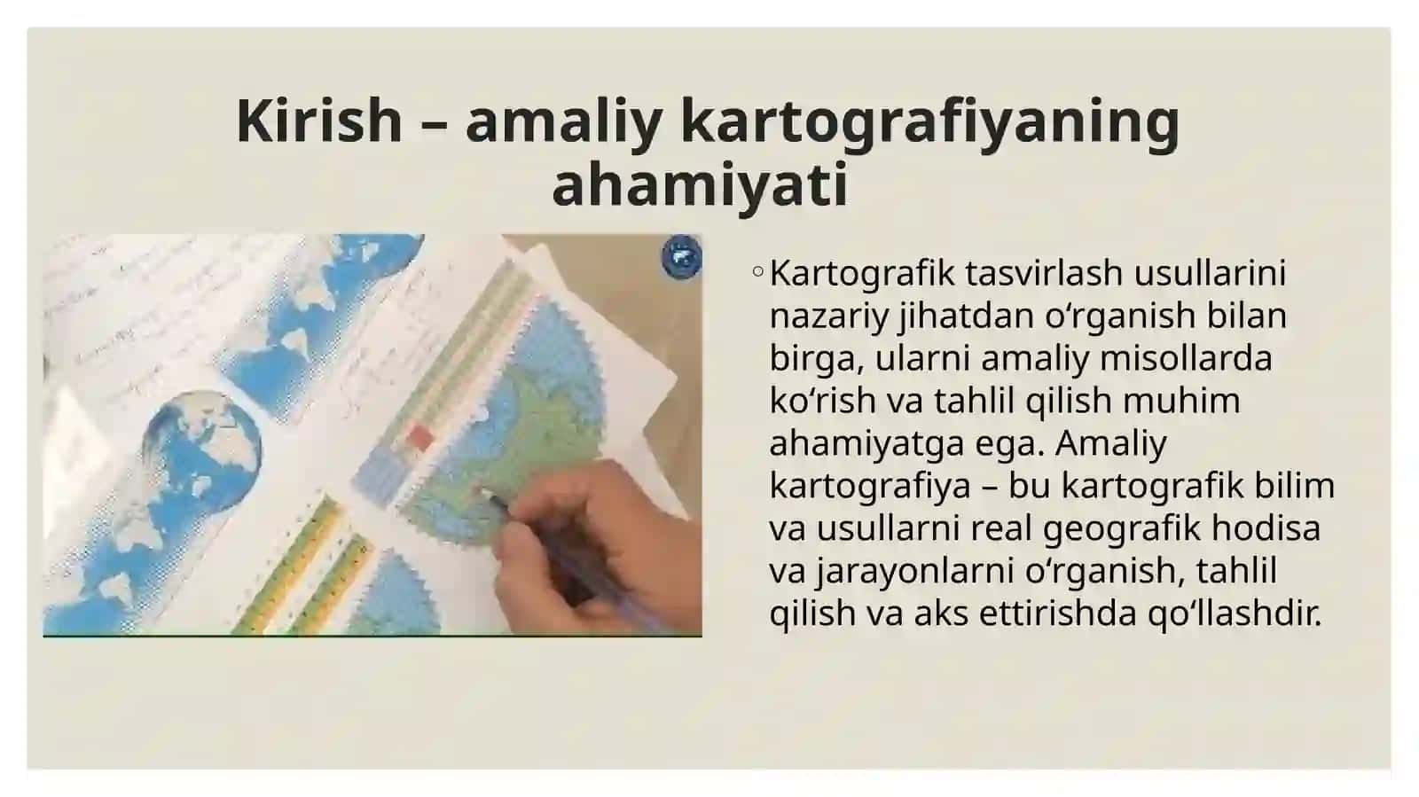 Geografik xaritalar da hodisalar ni kartografik tasvirlash usullarini o‘rganish 3